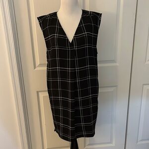 Leith Black and White Checkered Mini Dress